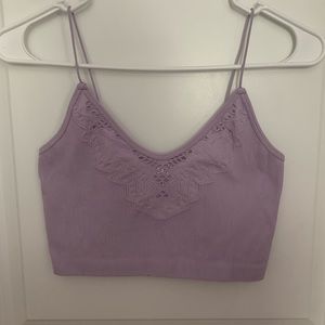 Aeropostal Size M Purple Cropped Tank Top